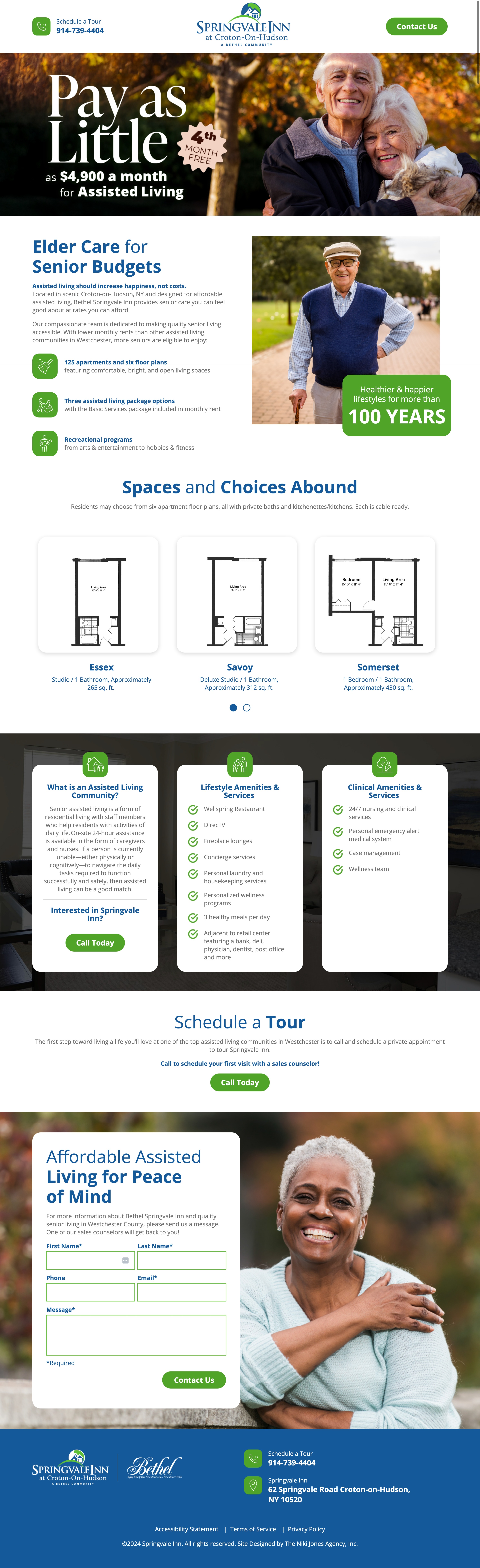 Sprinvale Inn Campaign Landing Page
